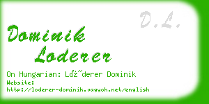 dominik loderer business card